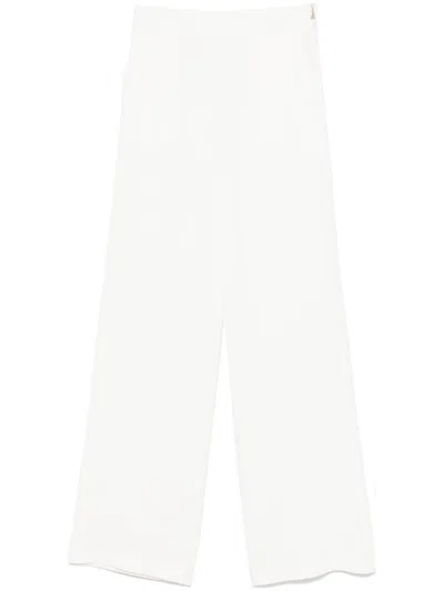 PATRIZIA PEPE WHITE CREPE TROUSERS