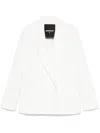 Patrizia Pepe Double-breasted Tailored Blazer In White