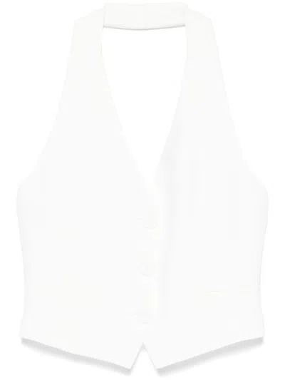 PATRIZIA PEPE WHITE POLYESTER VEST