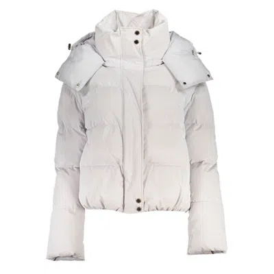 PATRIZIA PEPE WHITE POLYETHYLENE JACKETS & COAT