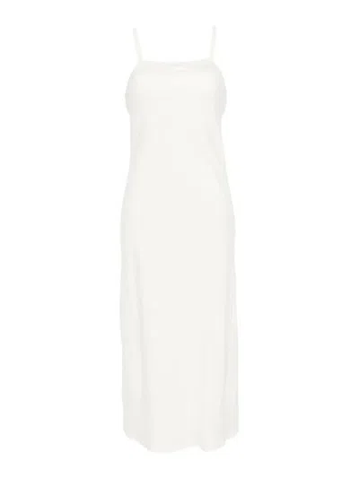 Patrizia Pepe White Viscose Linen Dress