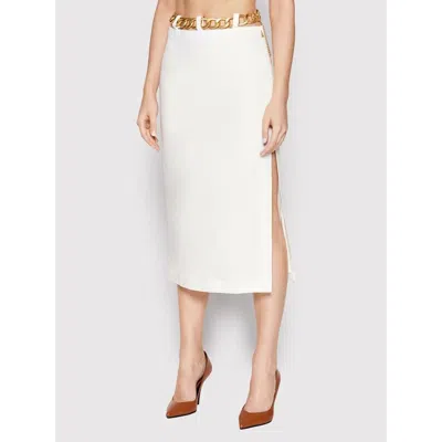 Patrizia Pepe White Viscose Long Skirt