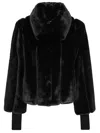 Patrizia Pepe Wide Collar Jacket In Black