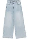 Patrizia Pepe Wide Jeans In Blue