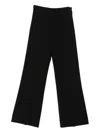 Patrizia Pepe Wide-leg High Waist Pants In Black