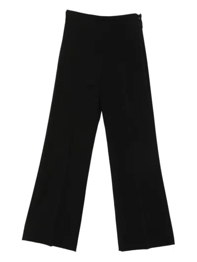 Patrizia Pepe Wide-leg High Waist Pants In Black