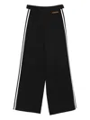 Patrizia Pepe Wide-leg High-waisted Trousers In Black