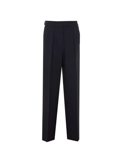 Patrizia Pepe Side-stripe Wide-leg Pants In Black
