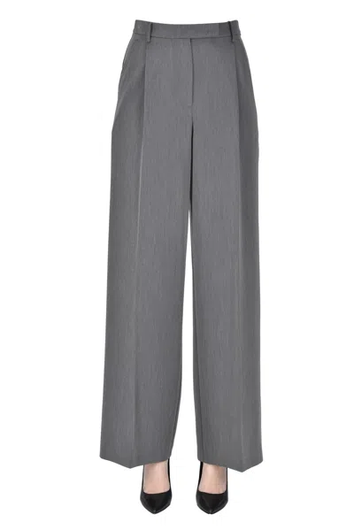 Patrizia Pepe Wide Leg Trousers In Gray