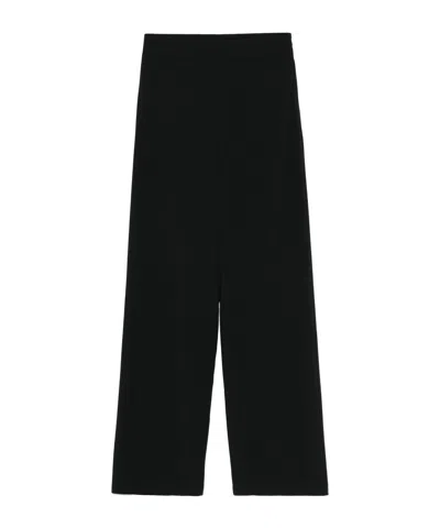 Patrizia Pepe Wide-leg Trousers In Black