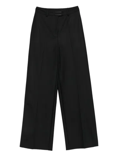 Patrizia Pepe Wide-leg Trousers In Black