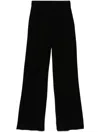 Patrizia Pepe Wide-leg High Waist Pants In Black