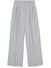Patrizia Pepe Pantalone Con Pieghe In Viscosa Essential In Grey