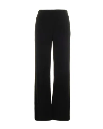PATRIZIA PEPE WIDE-LEG TROUSERS WITH BELT - BLACK