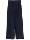 Patrizia Pepe Navy Blue Trousers In Polyester In Blue