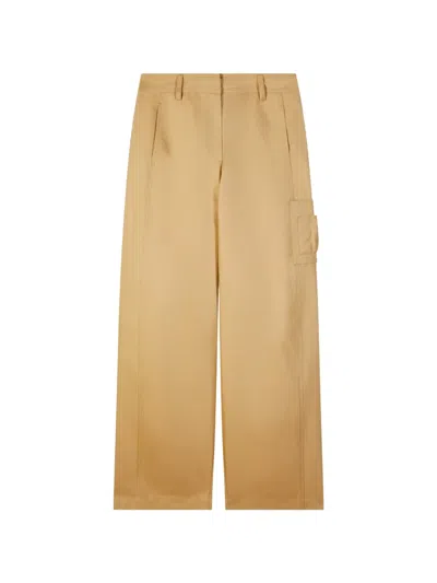 Patrizia Pepe Wide-leg Cargo Trousers In Brown