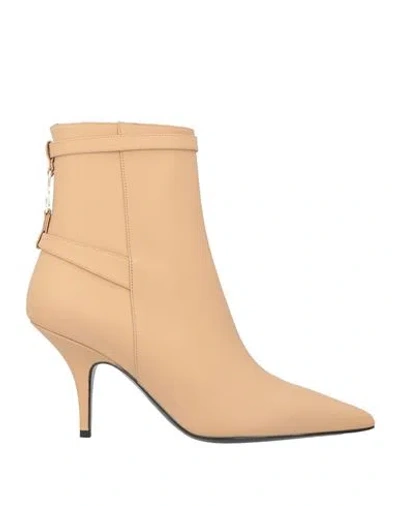 Patrizia Pepe Woman Ankle Boots Beige Size 7 Leather