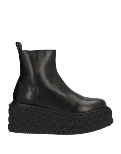 Patrizia Pepe Woman Ankle Boots Black Size 10 Leather