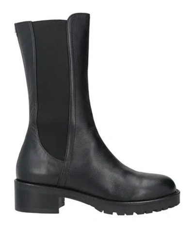 Patrizia Pepe Woman Ankle Boots Black Size 8.5 Soft Leather