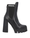 Patrizia Pepe Woman Ankle Boots Black Size 10 Soft Leather In Black
