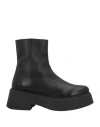 Patrizia Pepe Woman Ankle Boots Black Size 10.5 Soft Leather In Black