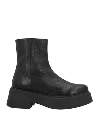 Patrizia Pepe Woman Ankle Boots Black Size 10.5 Soft Leather