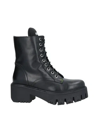 Patrizia Pepe Woman Ankle Boots Black Size 6 Leather