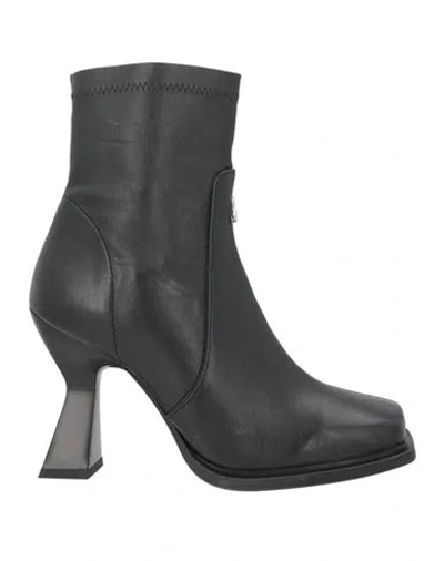 Patrizia Pepe Woman Ankle Boots Black Size 6 Leather