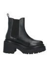 Patrizia Pepe Woman Ankle Boots Black Size 7 Leather