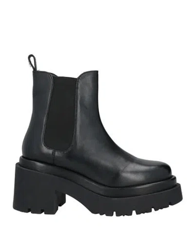 Patrizia Pepe Woman Ankle Boots Black Size 7 Leather