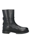 Patrizia Pepe Woman Ankle Boots Black Size 7 Leather In Black
