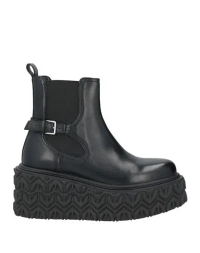 Patrizia Pepe Woman Ankle Boots Black Size 7 Leather