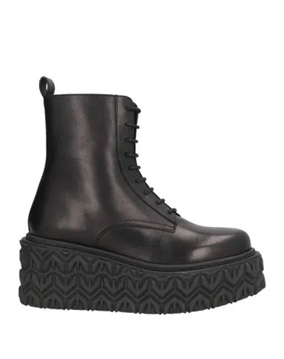 Patrizia Pepe Woman Ankle Boots Black Size 8 Leather