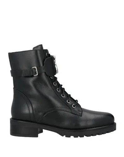 Patrizia Pepe Woman Ankle Boots Black Size 8 Leather
