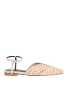 Patrizia Pepe Slipper Mit Webmuster In Beige