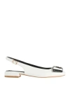 Patrizia Pepe Woman Ballet Flats White Size 8 Textile Fibers In White