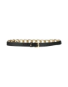 Patrizia Pepe Woman Belt Black Size M Leather In Black