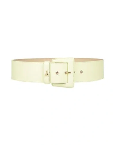 Patrizia Pepe Woman Belt Light Green Size L Leather