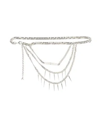 Patrizia Pepe Woman Belt Silver Size Onesize Brass