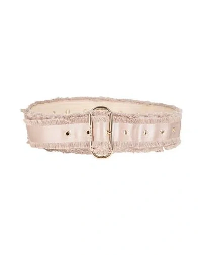 Patrizia Pepe Woman Belt Taupe Size S Cotton, Viscose In Grey