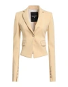 Patrizia Pepe Woman Blazer Beige Size 10 Polyester, Elastane In Yellow