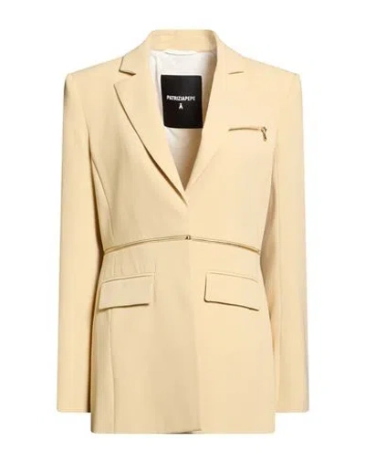 Patrizia Pepe Woman Blazer Beige Size 10 Polyester, Elastane In Neutral