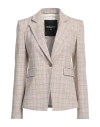Patrizia Pepe Woman Blazer Beige Size 10 Polyester, Viscose, Elastane In Beige