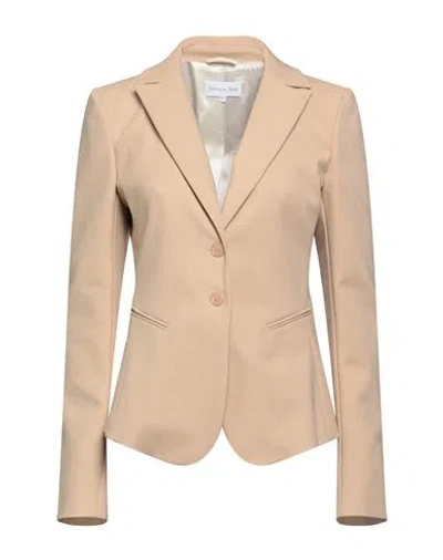 Patrizia Pepe Woman Blazer Beige Size 4 Cotton, Polyamide, Elastane In Beige