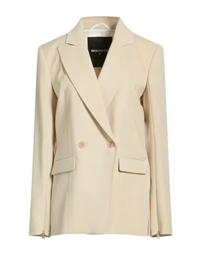 Patrizia Pepe Woman Blazer Beige Size 6 Polyester, Elastane In Brown