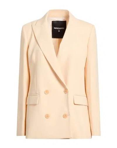 Patrizia Pepe Woman Blazer Beige Size 8 Polyester, Elastane In Neutral