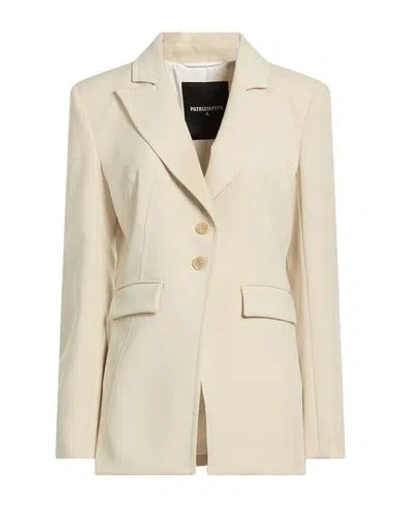 Patrizia Pepe Woman Blazer Beige Size 8 Polyester, Elastane In Neutral