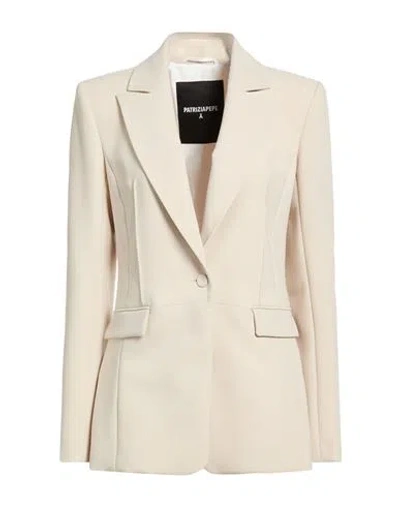 Patrizia Pepe Woman Blazer Beige Size 8 Polyester, Viscose, Elastane In Neutral