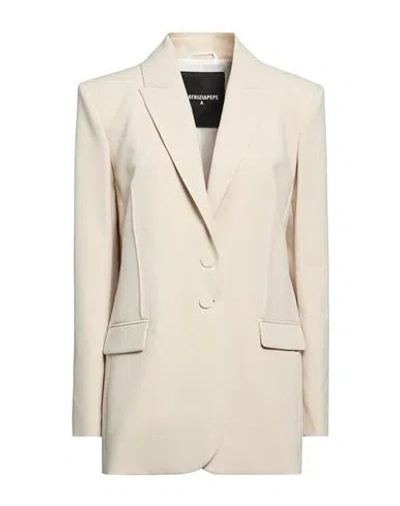 Patrizia Pepe Woman Blazer Beige Size 8 Polyester, Viscose, Elastane In Neutral