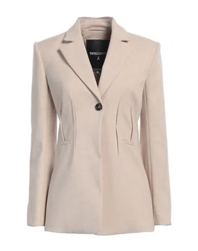 Patrizia Pepe Woman Blazer Beige Size 6 Recycled Polyester, Viscose, Elastane